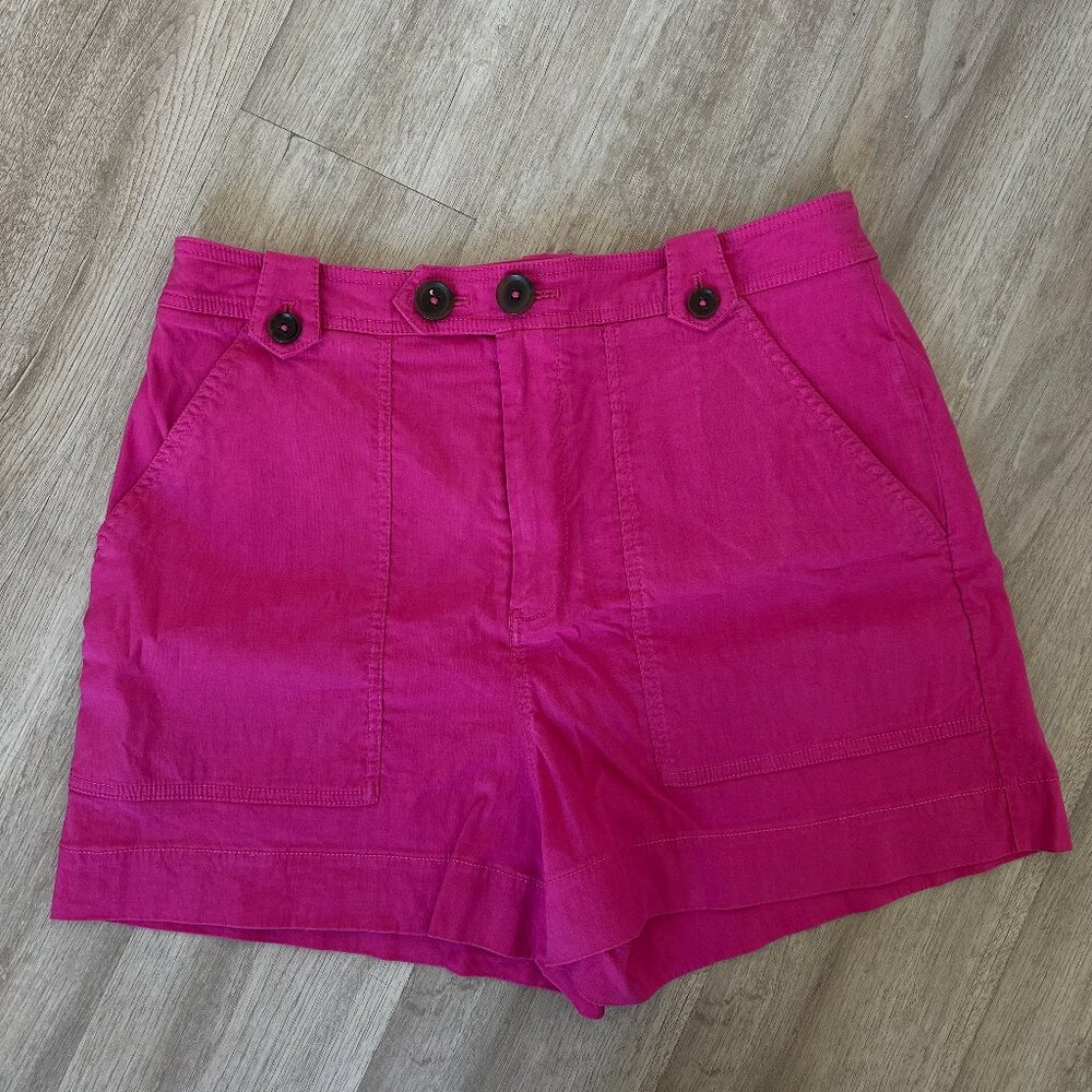 Anthropologie, Maeve Colette Sailor Shorts, Pink, Waist 12